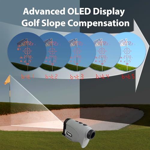 Image of Gogogo Sport Vpro Magnetic Golf Rangefinder with Slope Switch, Red OLED