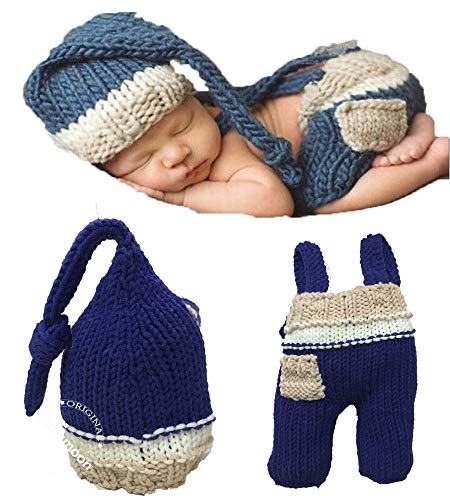 Image of BabyMoon Set of 2 New Born Photography Props Baby Photoshoot Props Costume Baby Props for Photoshoot | Blue