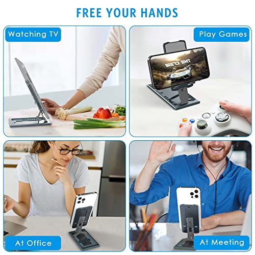 Criacr Cell Phone Stand, Portable Ultra Thin Foldable Phone Holder For Desk, Fully Adjustable Office Iphone Stand Holder, Compatible With Iphone 13/12/11/Xr/X/8, Samsung Galaxy S20 (Blue) #TOP6