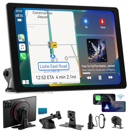 11' Extra Large Wireless Apple CarPlay Screen for Car – Ultra-Slim 0.16 Inch...