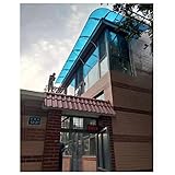 Türvordach Außenmarkise, Regenschutz für Verandafenstertür mit gebogenen Halterungen, gespleißt Werden (Color : Blue, Size : 100X120Cm) (Blue 120X180Cm)