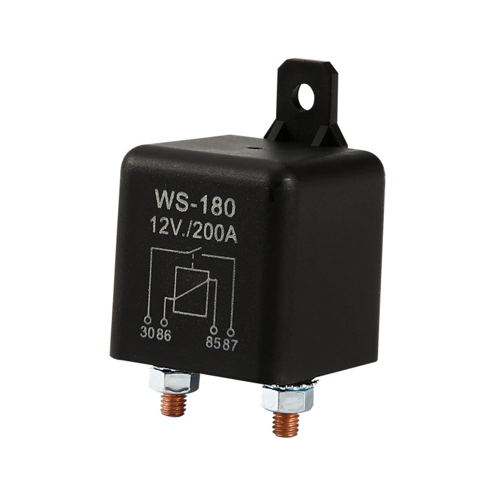 Relé automotriz 12V 200A, relé de arranque for coche, interruptor de alimentación principal, relé normalmente abierto