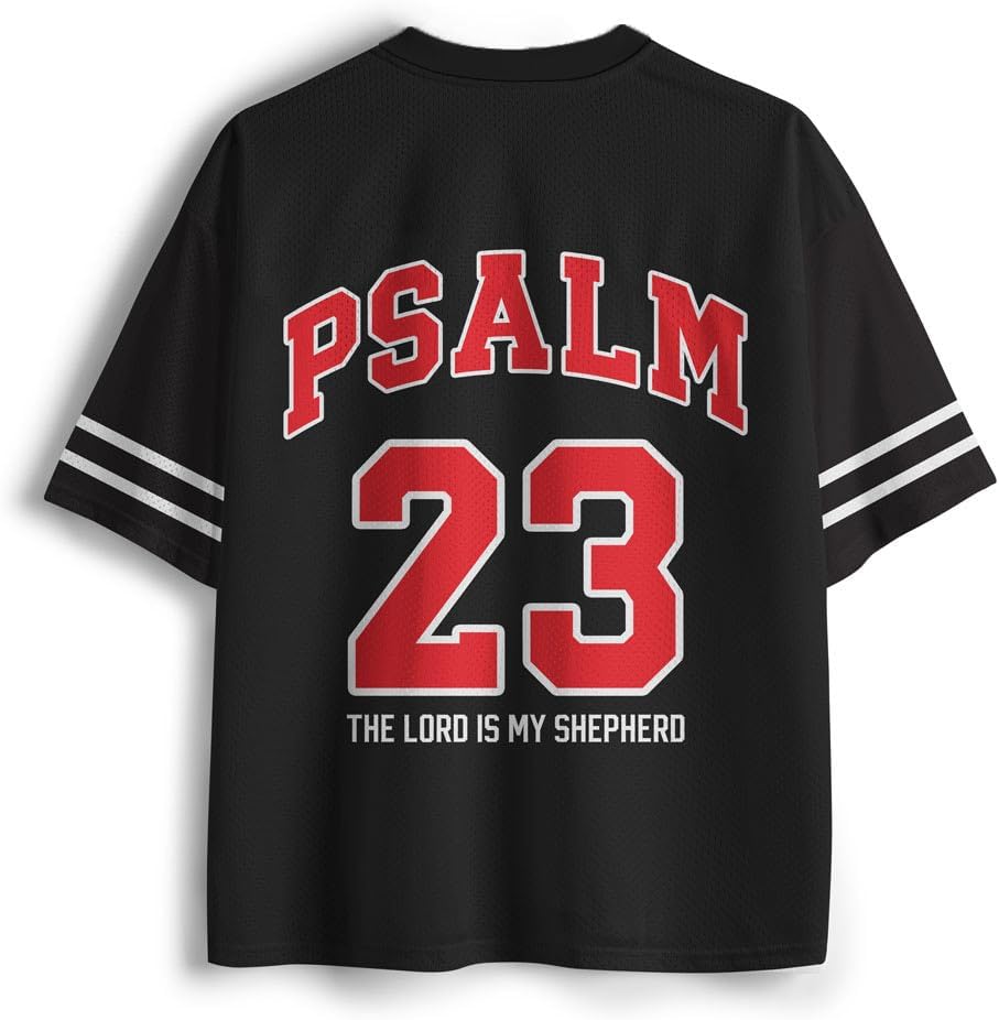 Graphic Tees Summer Novelty Women Men Oversized Psalm Jesus Element Christian Jersey - Image 4