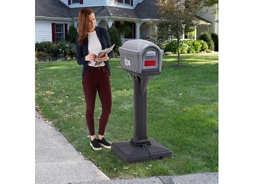 Simplay3 Dig-Free Easy Up Classic Mailbox (Steel Gray/Charcoal) - Thumbnail 2
