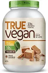 True Source True Vegan Proteína Vegetal - 837G Doce De Leite
