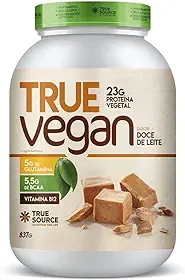 True Source True Vegan Proteína Vegetal - 837G Doce De Leite (Embalagem pode ter variações)