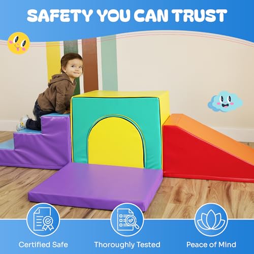 image for New Bounce Toddler Climbing Toys - Soft Play Set for Kids - Foam Climb