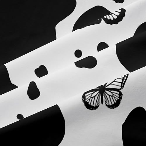 Miniatura 6 de Erosebridal Cortinas opacas con estampado de vaca para niños, cortinas opacas de piel de vaca, 84 pulgadas de ancho x 63 pulgadas de largo, cortinas