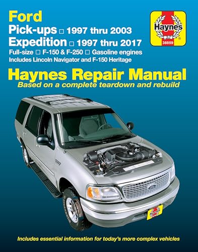 Ford Pickups,Expedition,Lincoln Nav 2WD&4WD Gas F-150 (97-03),F-150 Heritage (04),F-250 (97-99),Expedition (97-17),Navigator (98-17) Haynes Repair Manual (No diesel,F-250HD,F-350,supercharged)