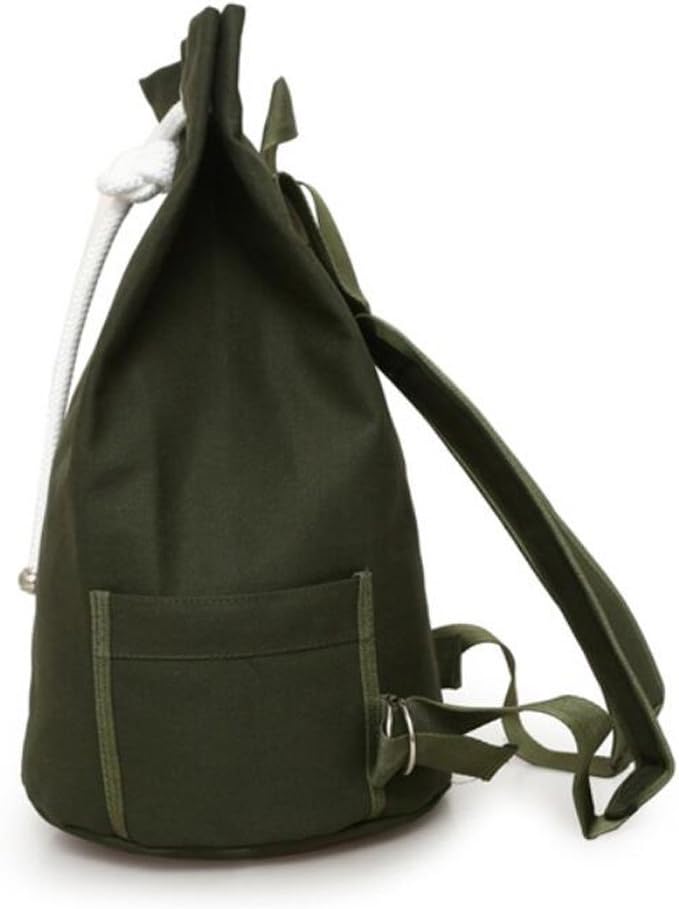 Drawstring Backpack Canvas Drawstring Bag Sports Gym Bag for Basketball Soccer