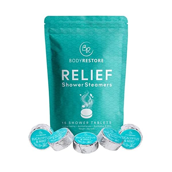 Body Restore Shower Steamers Aromatherapy 15 Packs - Mothers Day Gifts, Relaxation Birthday Gifts for Women and Men…