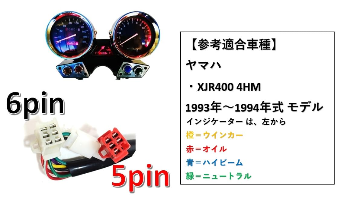 Amazon.co.jp: ヤマハ 用 メーター ユニット XJR400 4HM (93-94