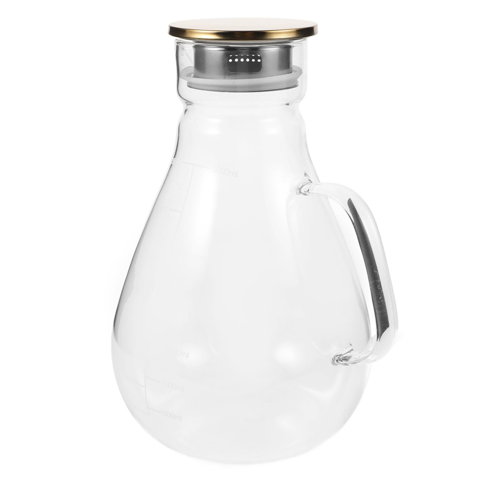 Acier Inoxydable Pichet en Verre 1300ml avec Couvercle