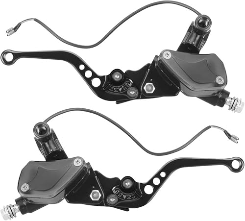 Miniatura 4 de LKV Palanca de bomba de embrague de freno de motocicleta con doble cilindro maestro hidráulico depósito 78" 0.866 in pistón universal CNC compatible