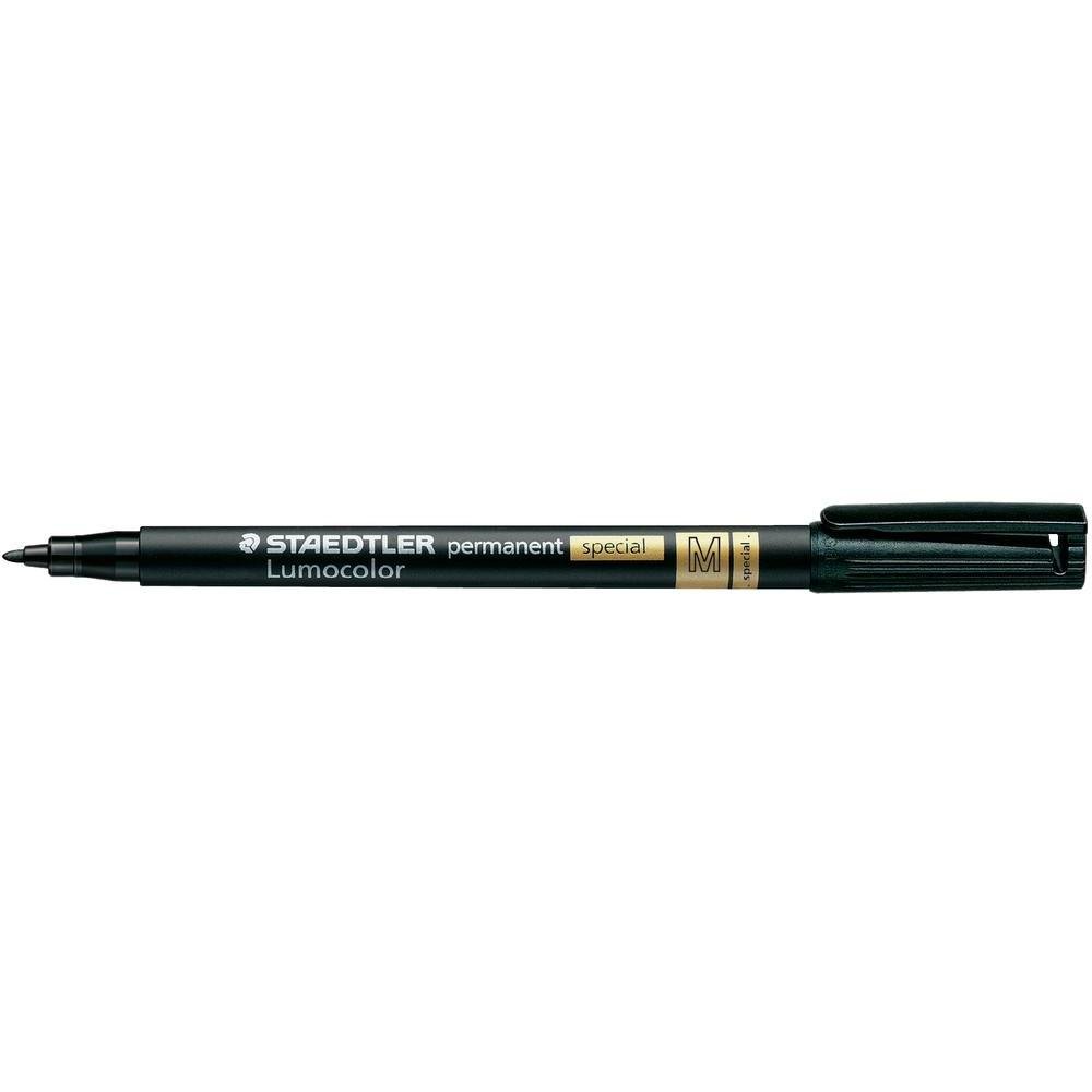 STAEDTLER Lot de 12 Marqueurs permanent spécial "Lumocolor 319M" Pte 1 mm Noir