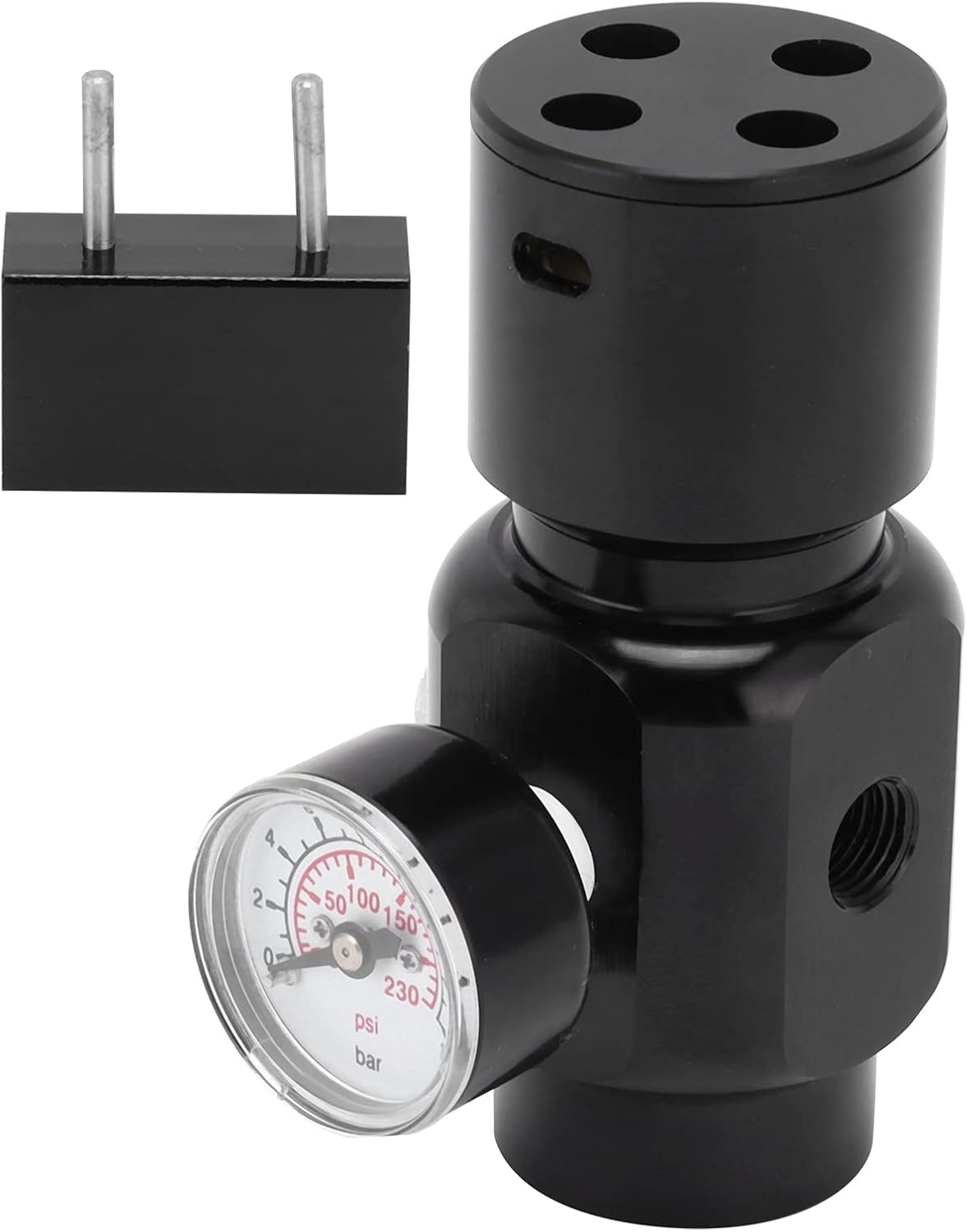Mini CO Regulator Carbon Dioxide CO2 Regulator Stainless Steel for Beer Soda Water Paintball Tanks with Pressure Gauge