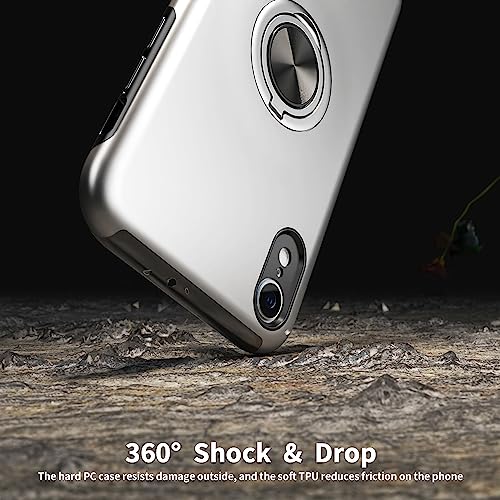 Coque iPhone XR fine haut de gamme avec protection d'écran verre et finitions argent - 6