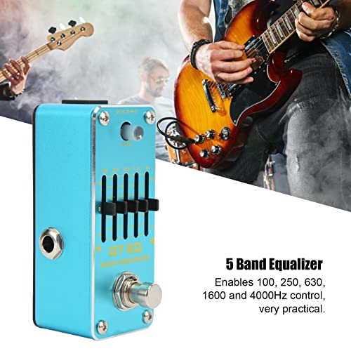 Elektrikgitarren -EQ Equalizer Elektrikgitarren -Equalizer, Effect Equalizer Metal Effect Pedal GT Analog 5 Bandgitarre Pickup Blau