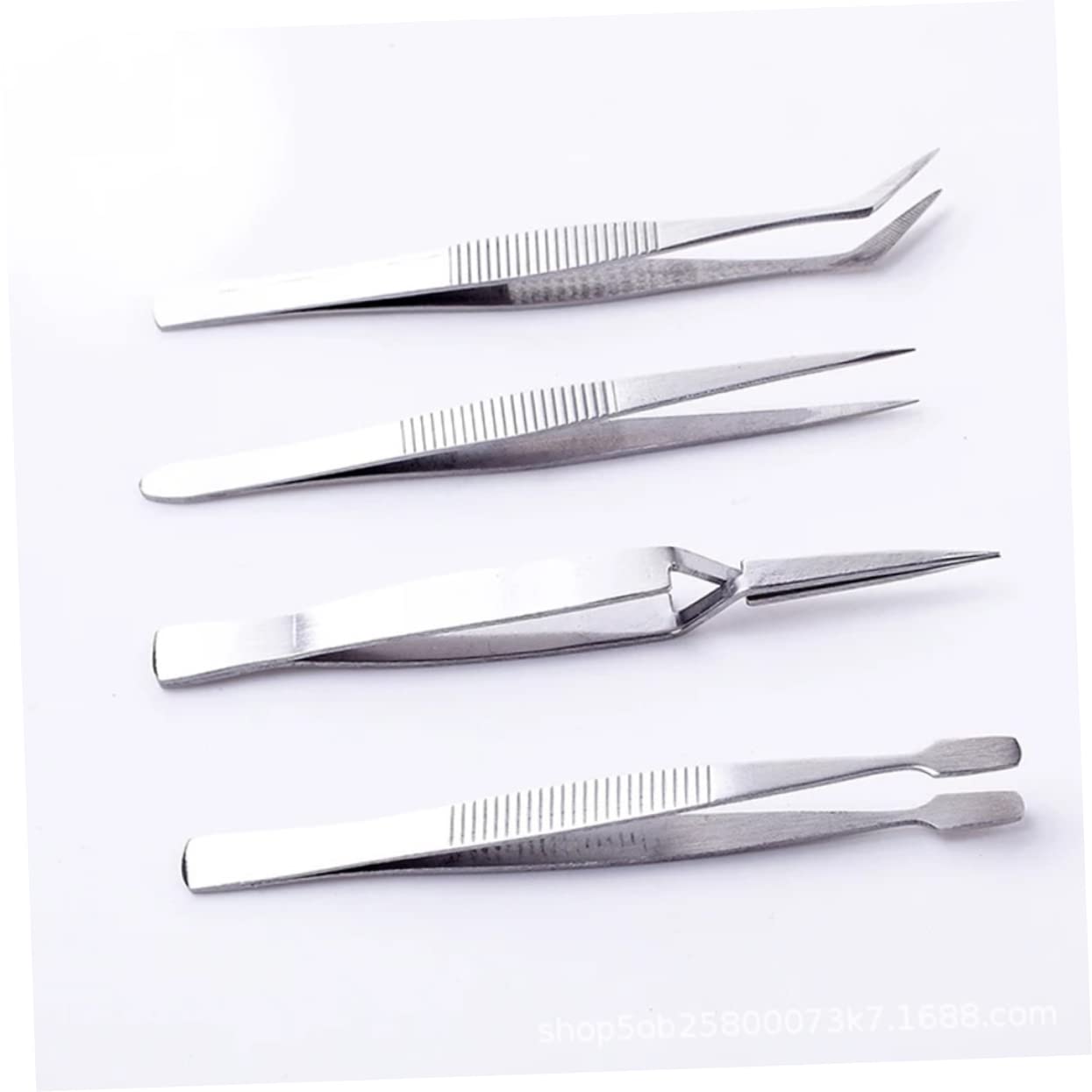 FRCOLOR 12pezzi Pinzette Acciaio Inossidabile Per Manicure e Riparazioni Pinzette Multifunzionali Con Punta Sottile Per Gioielli e Ciglia Kit Pratico e Leggero