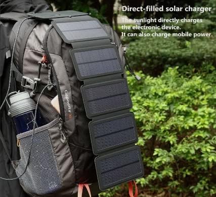 Outdoor Folding Solar Panel Charger Portable 5V 2.1A USB Hiking Backpack Travel Power Supply for Smartphones