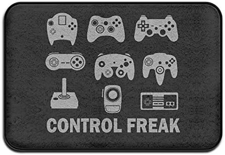 Funny Control Freak Video Gamer Doormat Welcome Mat