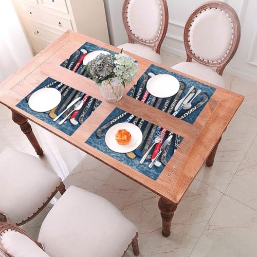 Sets de table de qualité supérieure en vinyle PVC tressé durables - 5