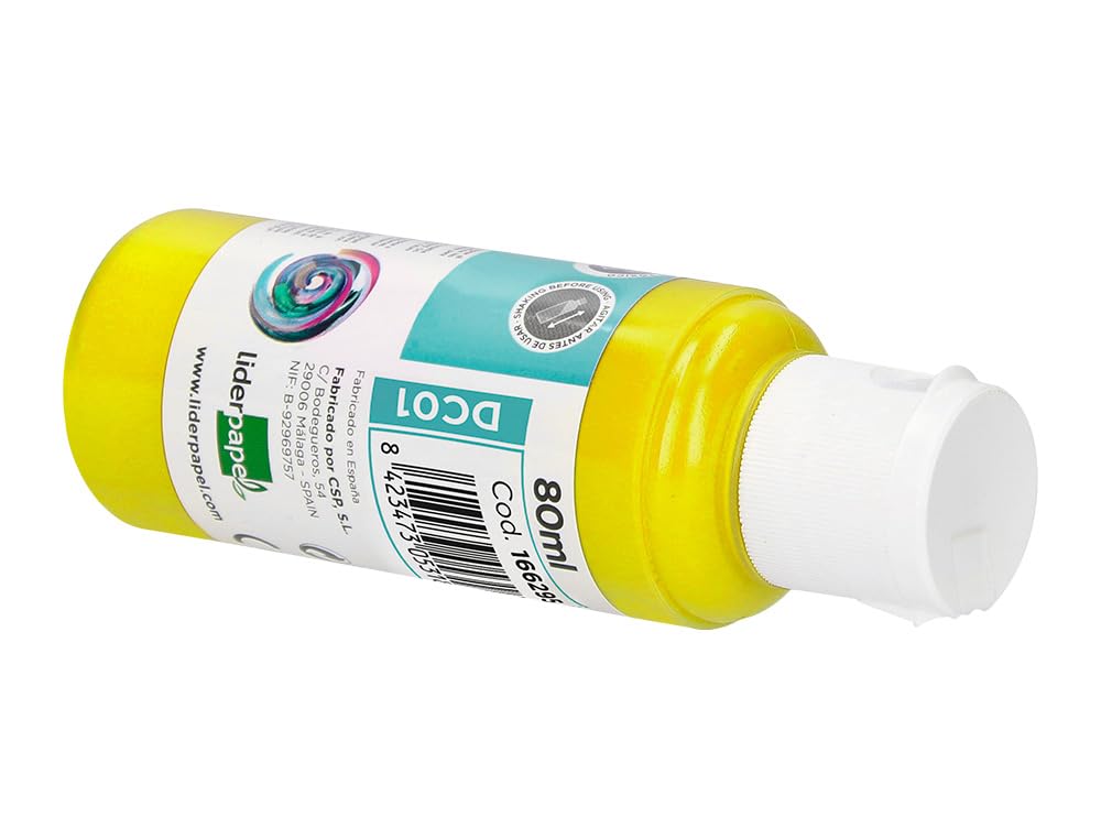 Farba akrylowa liderpapier garnek 80 ml żółty