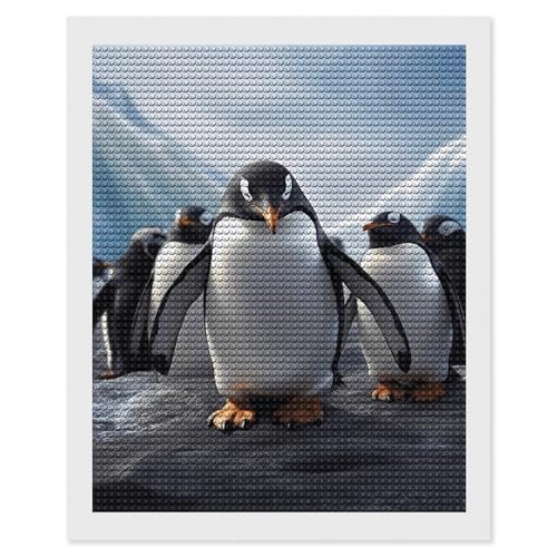 Peinture diamant pingouins MNVTSKOP anti-stress pour débuter sans frustration