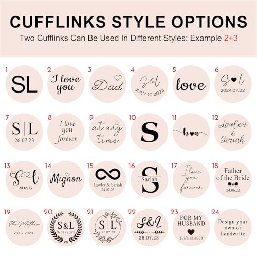 Custom Cufflinks for Men Set Personalized Initial Cuff Links and Tie Clip Engraved with Box Gemelos para Camisa Personalizado Customized Gift for Groom Dad2