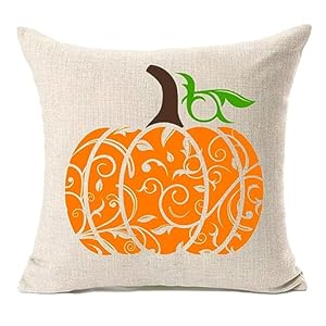 MFGNEH Fall Decor Pumpkin Throw Pillow Cover 18 x 18 Inch Autumn Thanksgiving Farmhouse Harvest Decorations Cushion Case for Sofa Couch