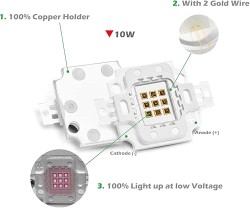 Miniatura 3 de Chip de led de 10 W de alta potencia 1000watts 50 volts
