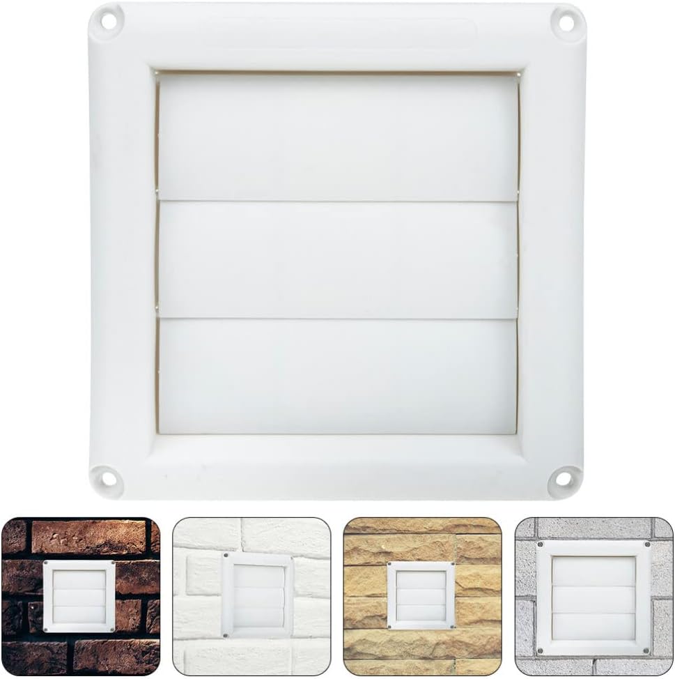 FOMIYES Dryer Vent Cover Louvers Exterior Wall Vent for Air Conditioners and Dryers Lightweight and Easy to Install Rain and