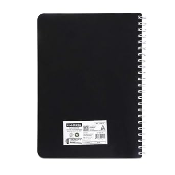 Classmate Soft Cover 6 Subject Spiral Binding Notebook, Unruled, 300 Pages