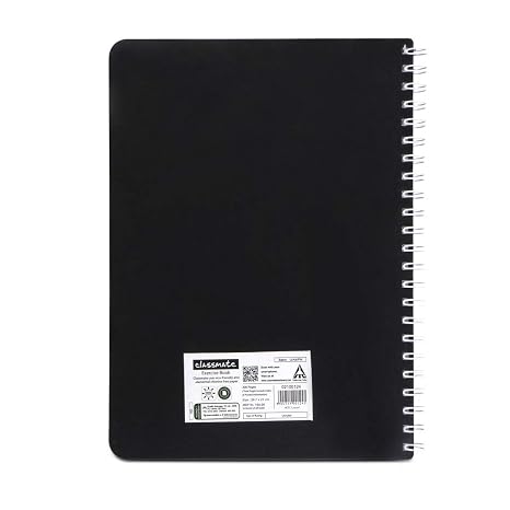 Classmate Soft Cover 6 Subject Spiral Binding Notebook, Unruled, 300 Pages
