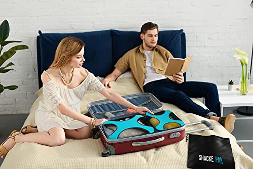 Shacke Pak - 5 Set Packing Cubes - Travel Organizers With Laundry Bag (Aqua Teal) #TOP5