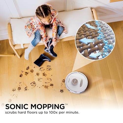 Shark Stratos 2-in-1 Robot Vacuum & Mop with 25+ Hands-Free Features & NeverTouch Self-Cleaning Base, Precision Mapping, Autolift Technology, HEPA Filtration, Edge Detect, AV2700ZE, White - Image 4