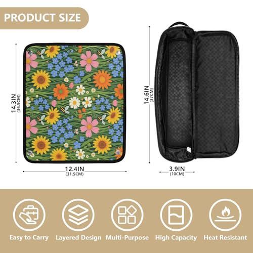 Bolsa de viaje para herramientas de cabello con tapete resistente al calor, impermeable y portátil para planchas, rizadores, estilizadores y más miniatura 4