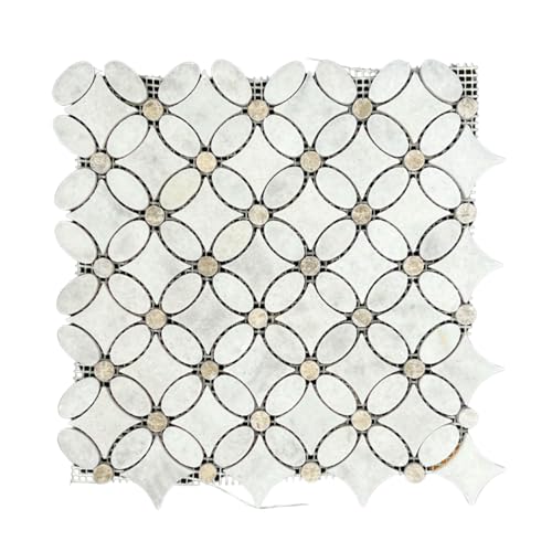 Tenedos HTC182 Timeless Petals Mosaic Tile – 1 Sheet of