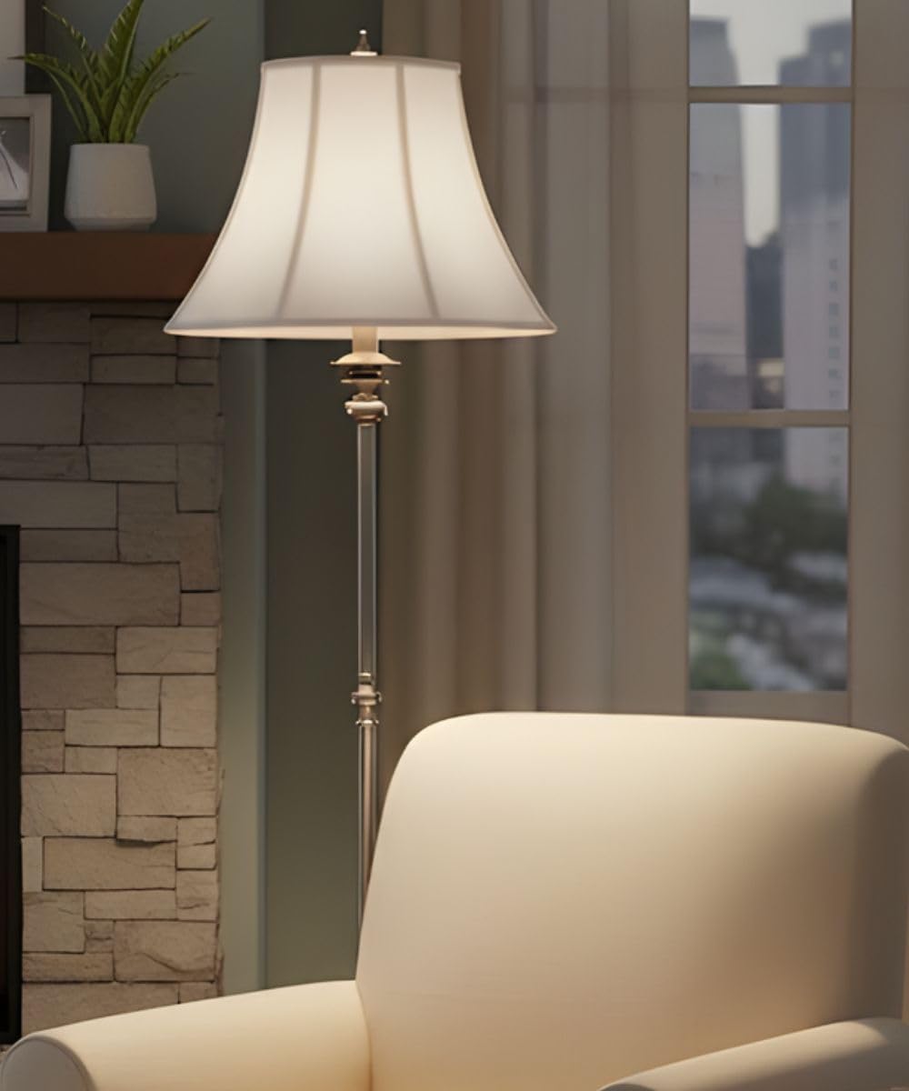 65"H Antique Nickel Signature by Stiffel Floor Lamp, 3-Way