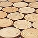 ARTEZA Natural Wood Slices, 2.4-2.8 Inch Diameter, Set of 45, Brown Round Pine Wood Discs with Bark for Crafts, Christmas Ornaments, Centerpieces