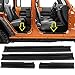Viviance 4 Pezzi battitacco battitacco davanzale Protezione Porta Bordo Auto per Jeep Wrangler 2007-2017