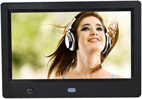 LWKBE Digitaler Bilderrahmen 7-TFT-Display HochauflAsender digitaler Foto- und HD-Videorahmen-Bewegungssensor und Infrarot-Fernbedienung fAr die Wiedergabe von USB- SD-KartenBlack