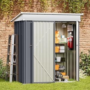 Amopatio Gerätehaus Metall mit Pultdach 162x92x182