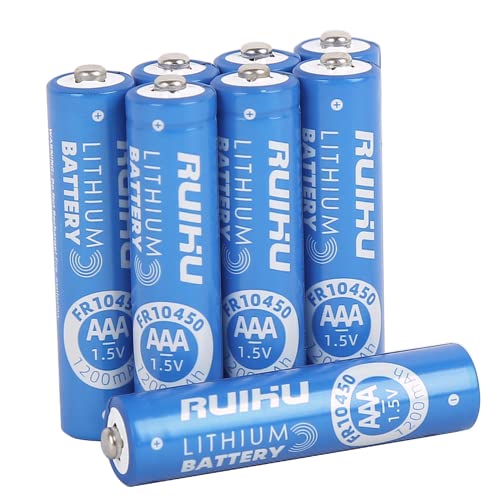 RUIHU AAA Batteries, 8 Pack Lithium Iron Triple A Batteries, 1.5V 1200mAh Longer Lasting AAA Lithium Batteries, Non-Rechargeable (Lithium AAA - 8 Count)