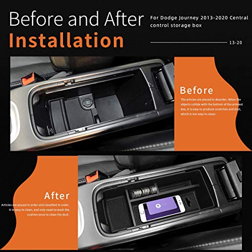 Auovo Center Console Organizer Tray for Journey Accessories 2020 2019 2018 2017 2016 2015 2014 2013 Glove Box Secondary Armrest Storage Pallet Tray for Journey 2020 Interior