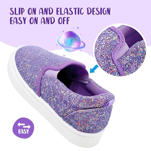 Image of K KomForme Boys & Girls Slip on Shoes, Toddler Canvas Walking Shoes | Lightweight, Comfortable