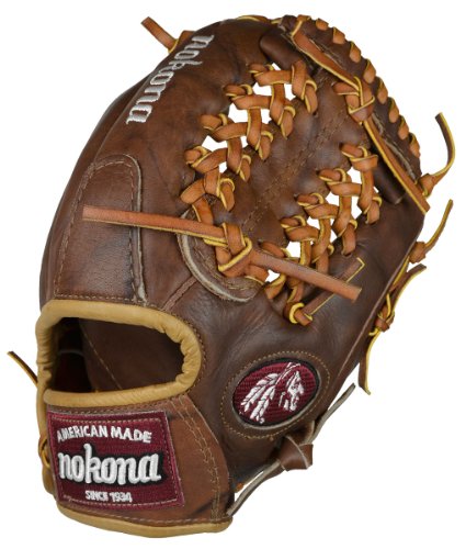 Nokona WB1150-M 11.5-Inch Modified Trap Web Walnut Leather Baseball Glove (Right-Handed Throw)