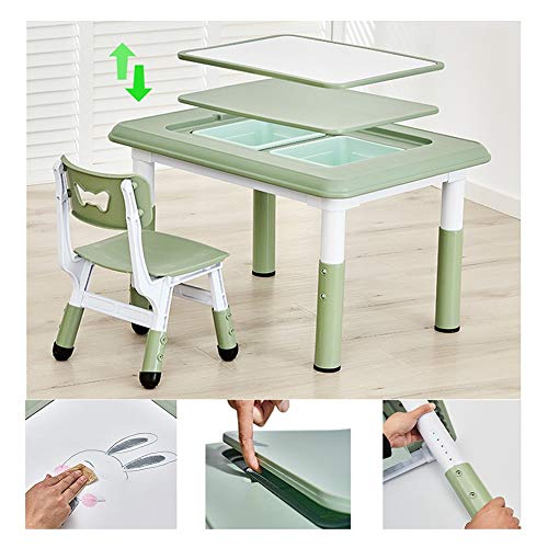 LIANGJUN Tisch Stuhl for Kinder Kindertisch Hocker Kindermöbel Sicherheit...
