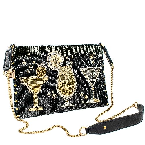 Mary Frances Another Round Crossbody Clutch Cocktails Handbag, Black2