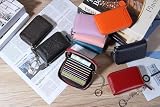 GADIEMKENSD Etui na karty kredytowe, ochrona RFID, skórzany portfel, 14 przegródek, etui na karty z zamkiem błyskawicznym, błękitny, 11 x 7 x 2 cm, Kompaktowy